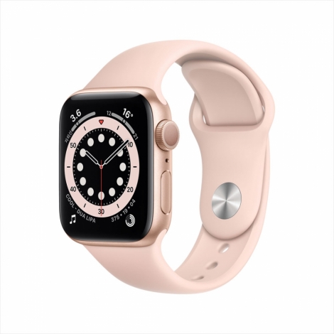 [Apple] 애플워치 6세대 / 골드 알루미늄 케이스 / 핑크샌드 스포츠 밴드 40mm GPS (MG123KH/A)