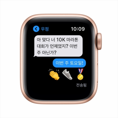 [Apple] 애플워치 6세대 / 골드 알루미늄 케이스 / 핑크샌드 스포츠 밴드 40mm GPS (MG123KH/A)