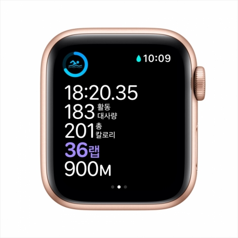 [Apple] 애플워치 6세대 / 골드 알루미늄 케이스 / 핑크샌드 스포츠 밴드 40mm GPS (MG123KH/A)