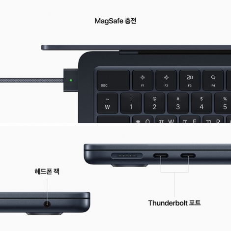 [Apple] 13형 MacBook Air M2칩 256G 미드나이트 [MLY33KH/A]